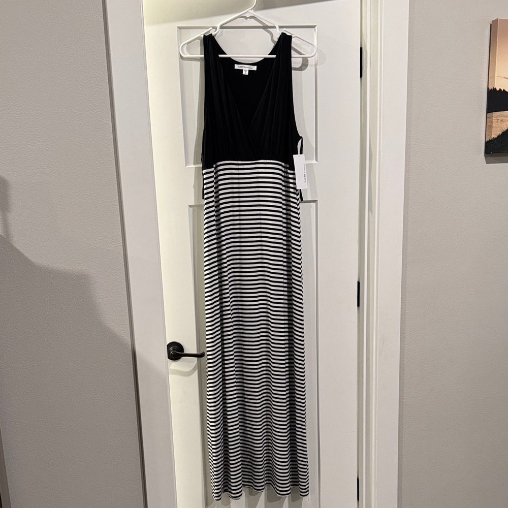 Karen Kane Black and White Halter Sundress